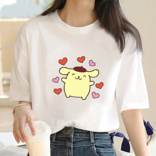 Tricou Oversized Pompompurin Hearts