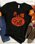 Tricou Oversized Fall Cute Pumpkin Orange