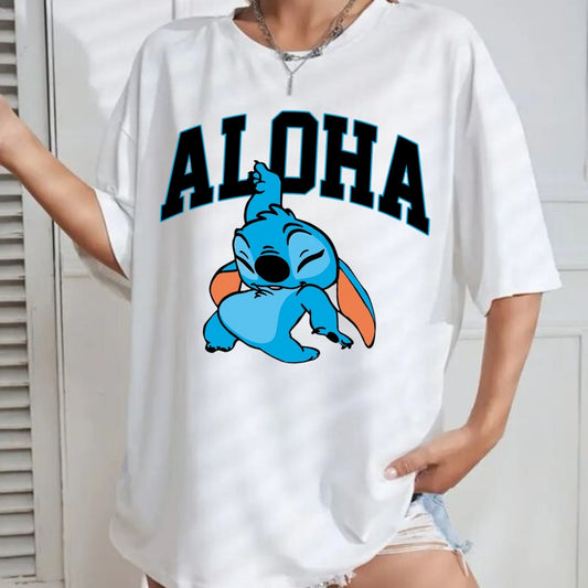 Tricou Oversized Aloha Stitch