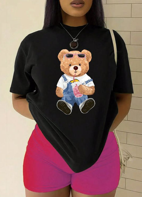 Tricou Oversized Drinking bear