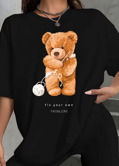 Tricou Oversized Sew Bear