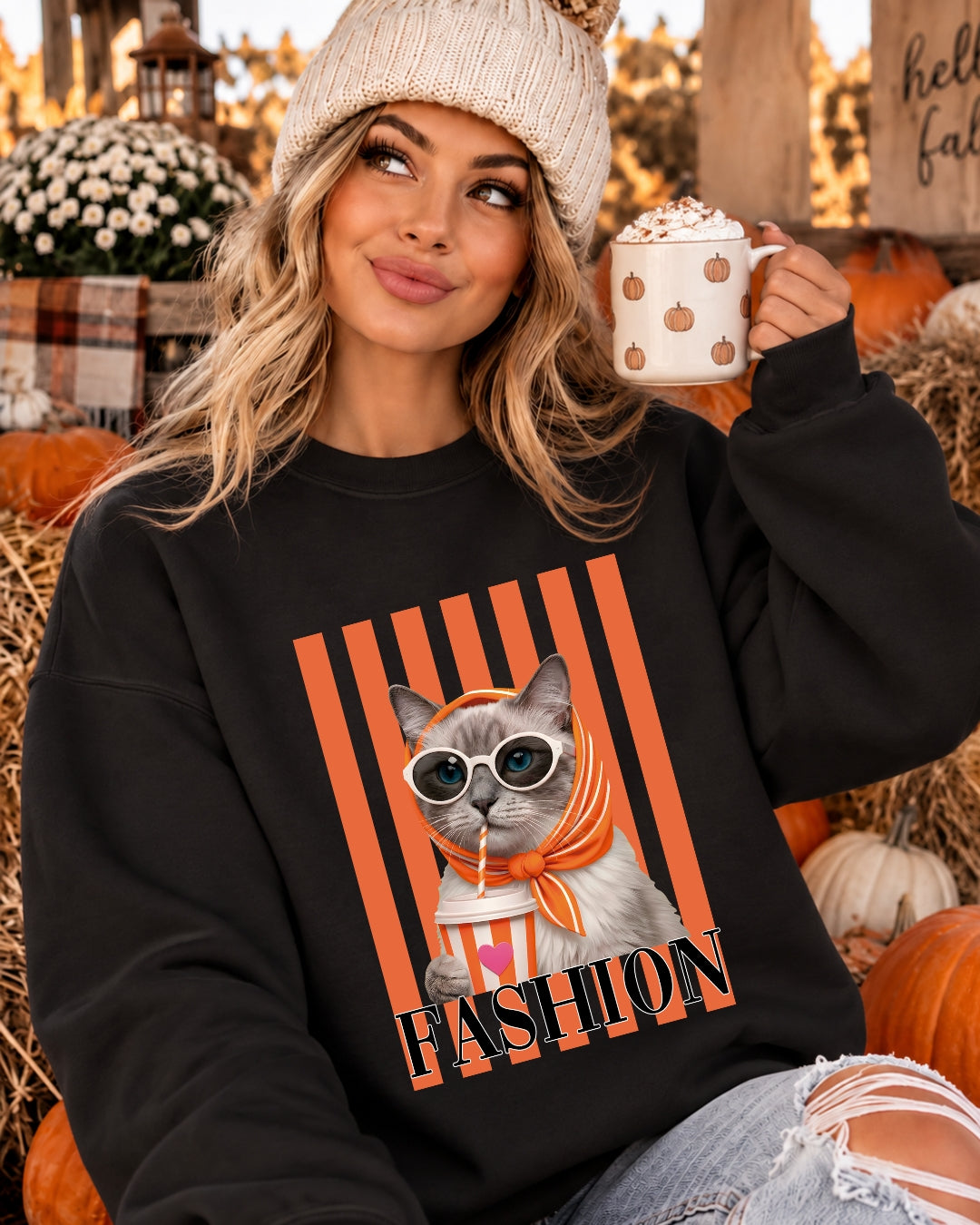 Bluza Cu Print Fashion Kitty 8
