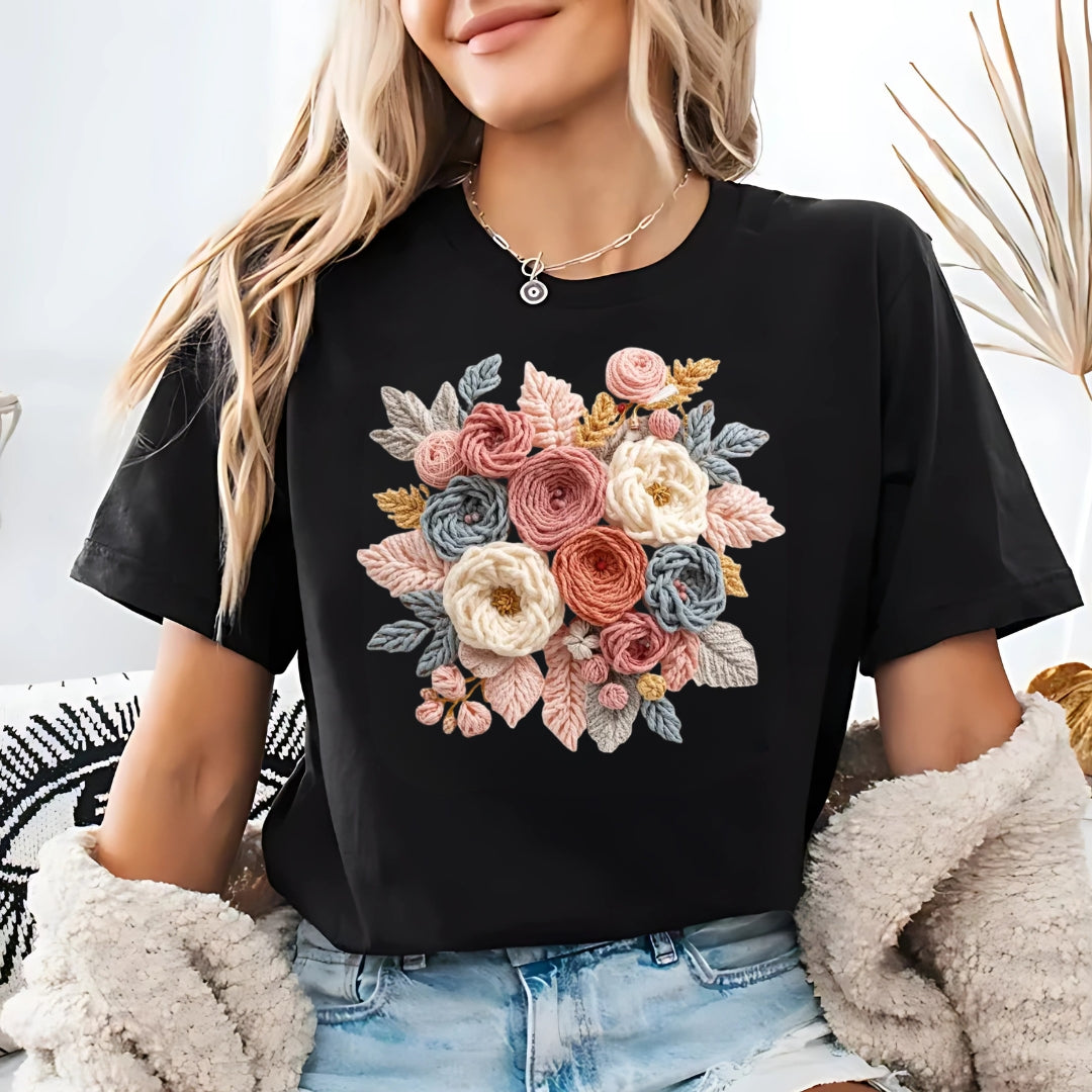 Tricou women flori 9 bumbac 100%