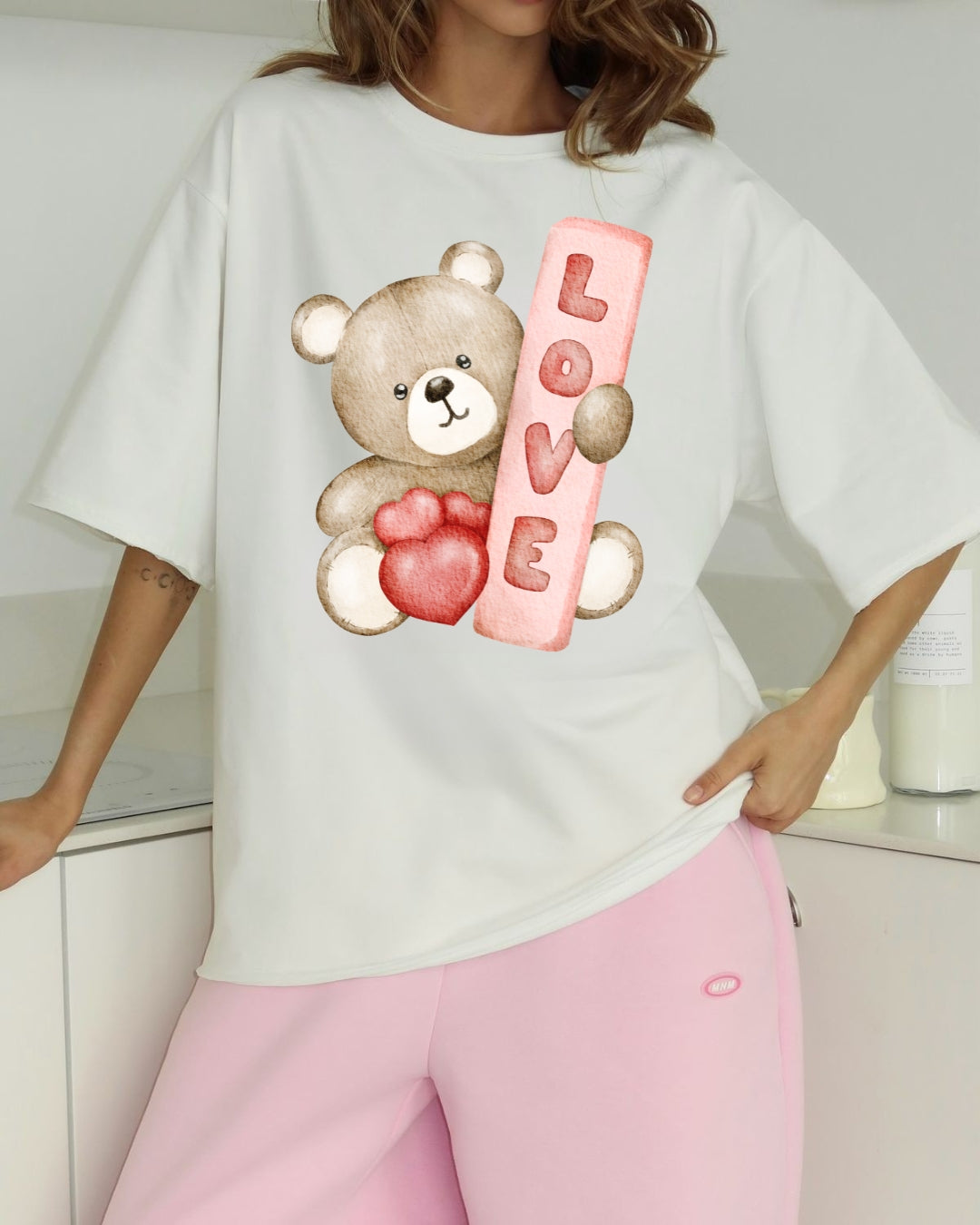 Tricou love ursulet 9 bumbac 100%