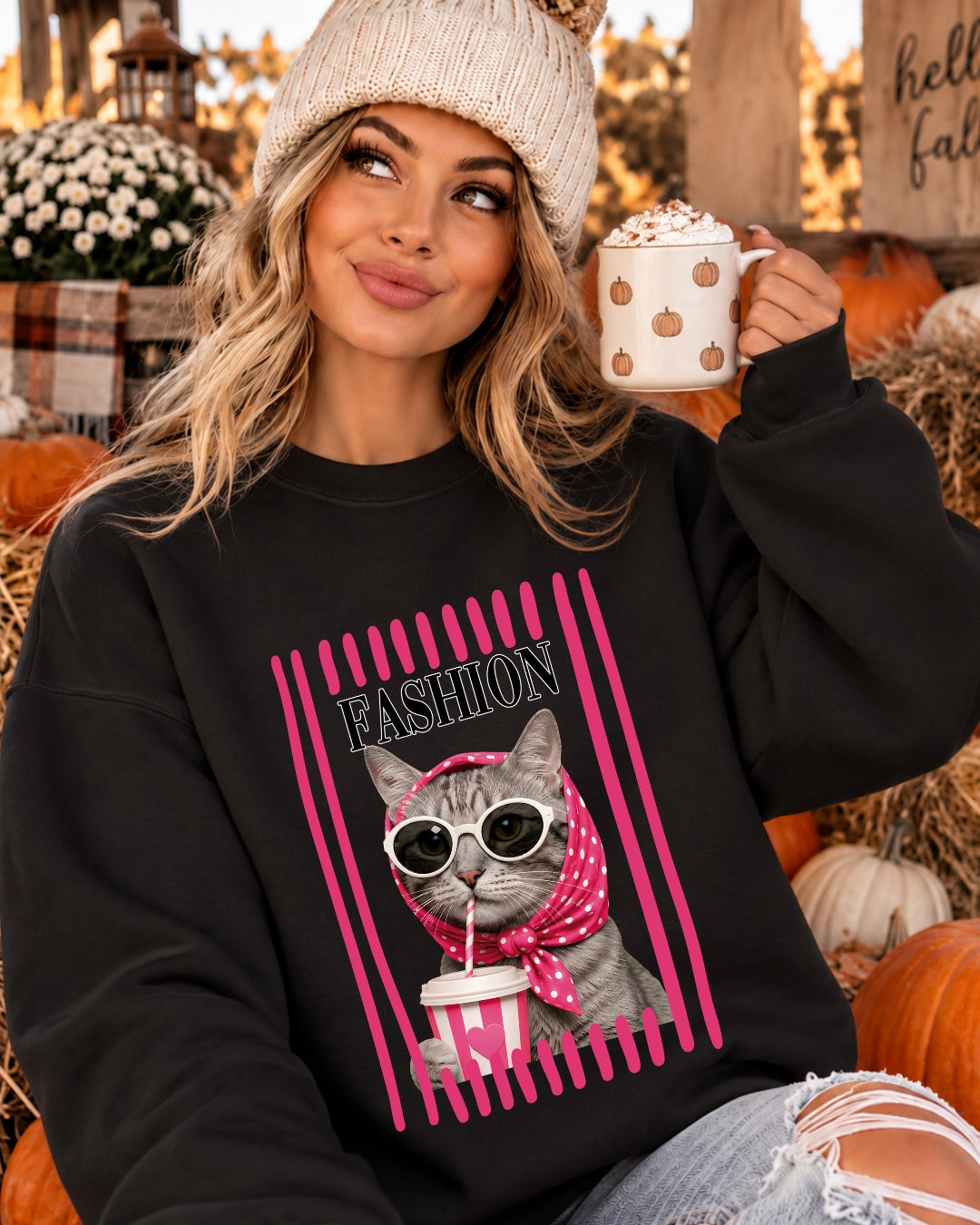 Bluza Cu Print Fashion Kitty 9