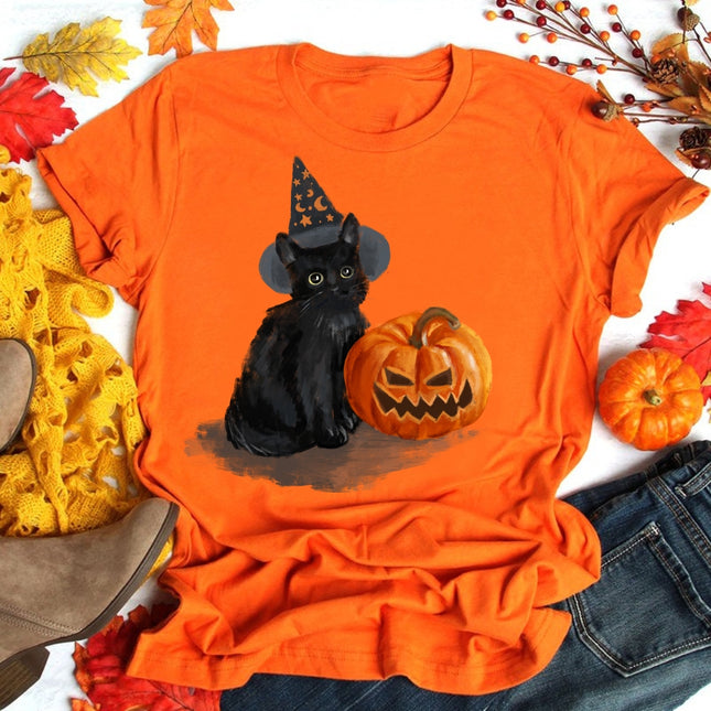 Tricou Pisica de halloween