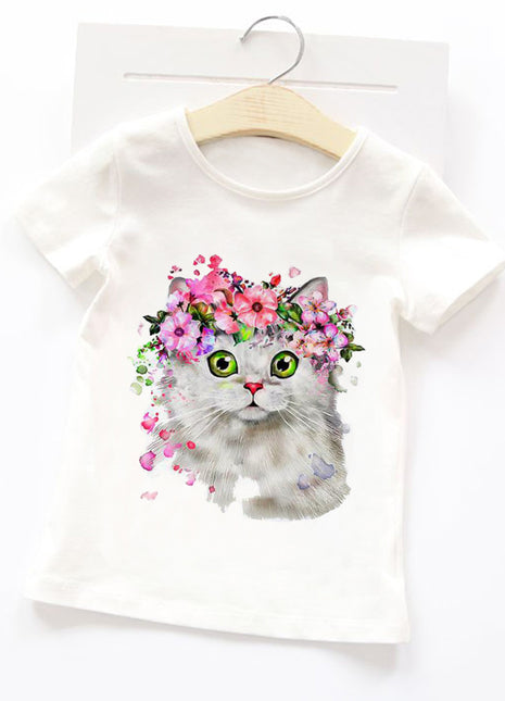 Tricou copii Flower kitty