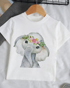 Tricou copii Elefant cu floricele