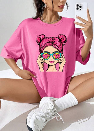 Tricou Oversized pink girl