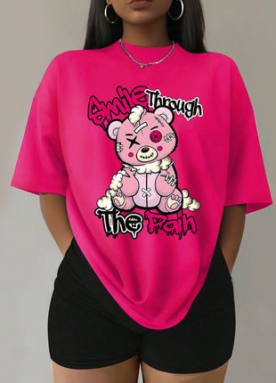 Tricou Oversized Pink Roar