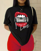 Tricou Oversized Kiss Money