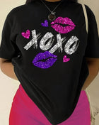 Tricou Oversized xo glitter