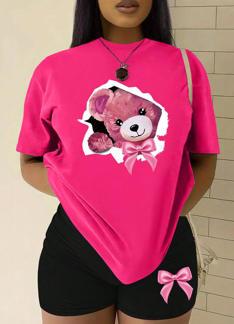 Tricou Oversized Pink Boo