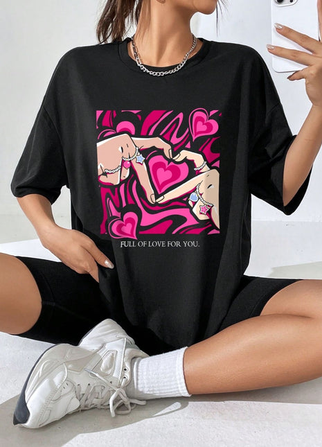 Tricou Oversized Love hands