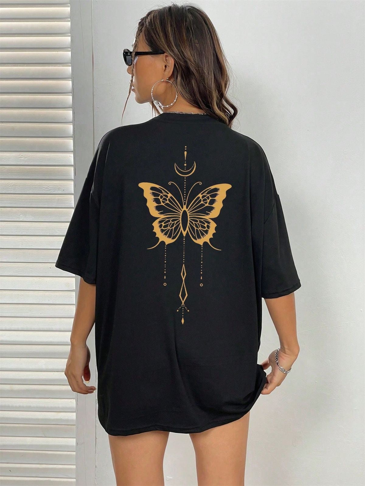 Tricou Oversized Spate Golden Fly