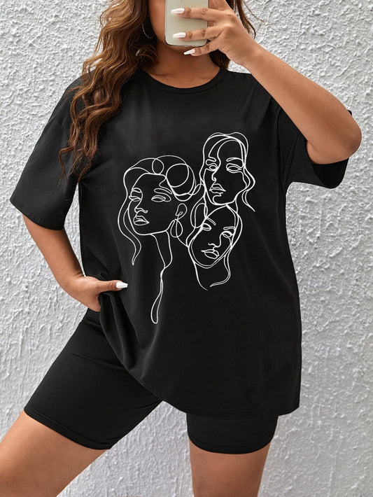 Tricou Oversized FACES