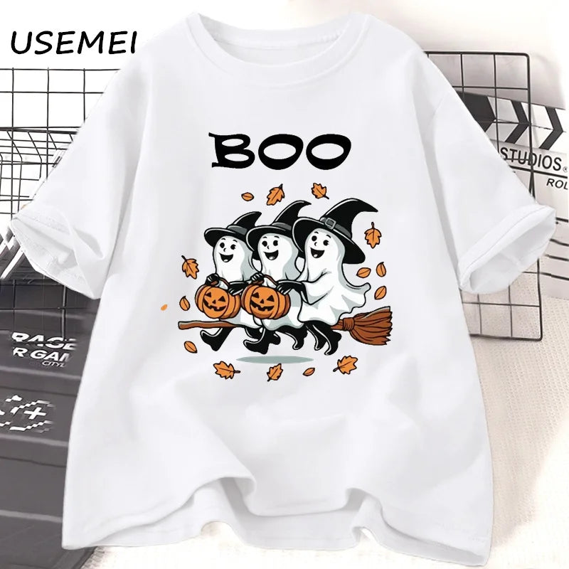 Tricou Oversized Autumn Halloween Witch Ghost Boo