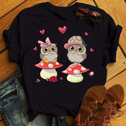 Tricou bufnite in padure