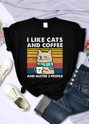 Tricou Pisica La cafea