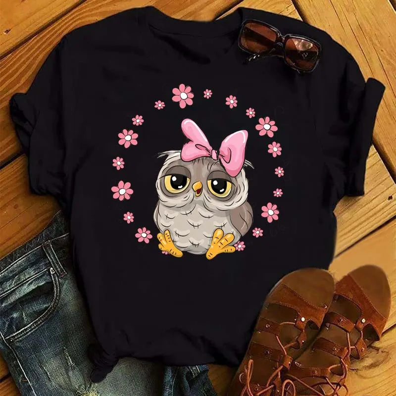 Tricou owl circle