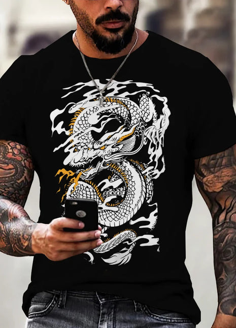 Tricou Dragon White