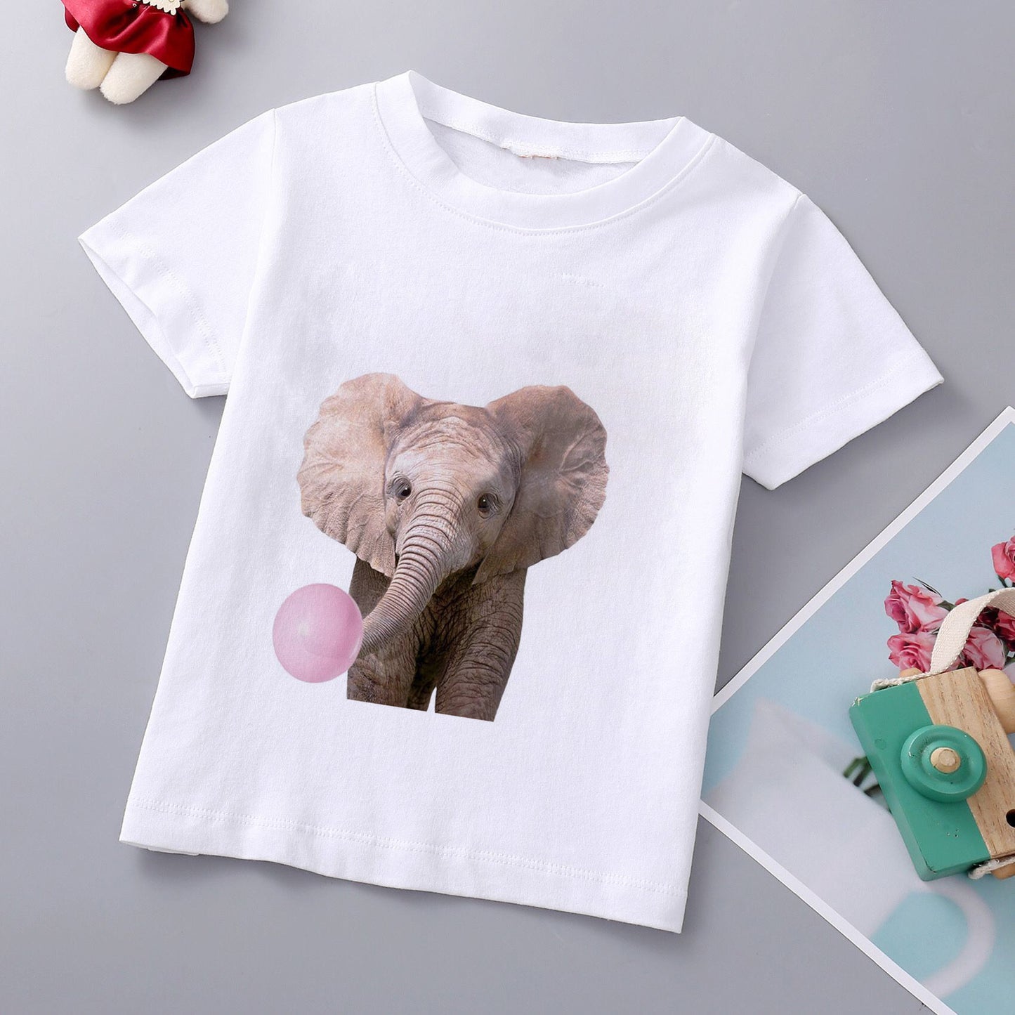 Tricou copii Elefant roz