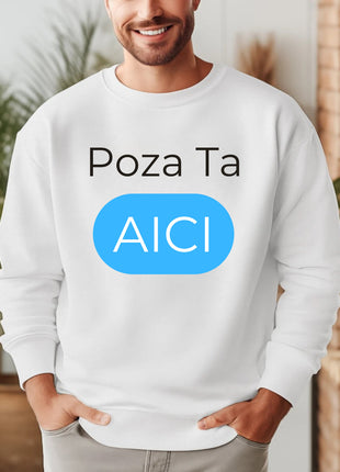 Bluza Alba Personalizata Barbat