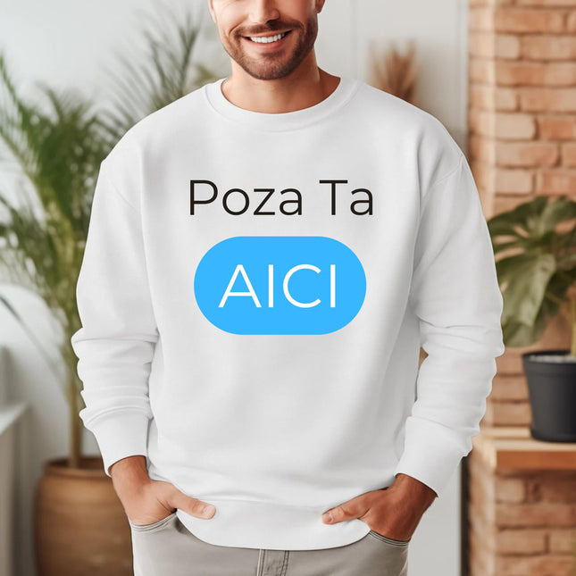 Bluza Alba Personalizata Barbat