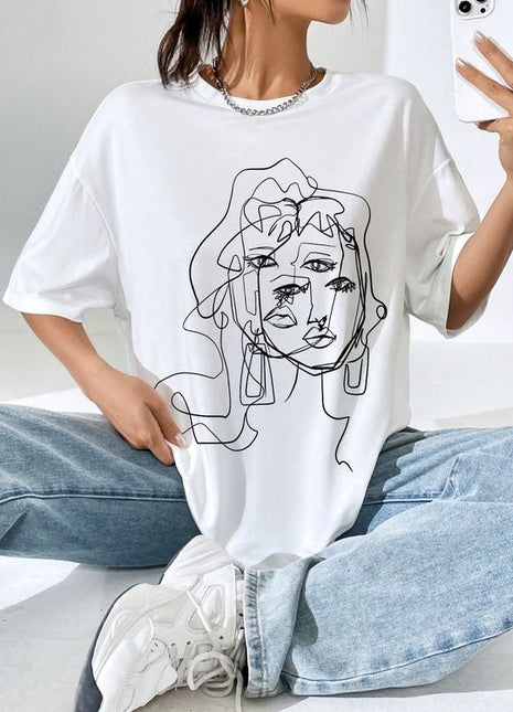 Tricou Oversized triple face