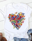 Tricou Oversized Butterfly Heart