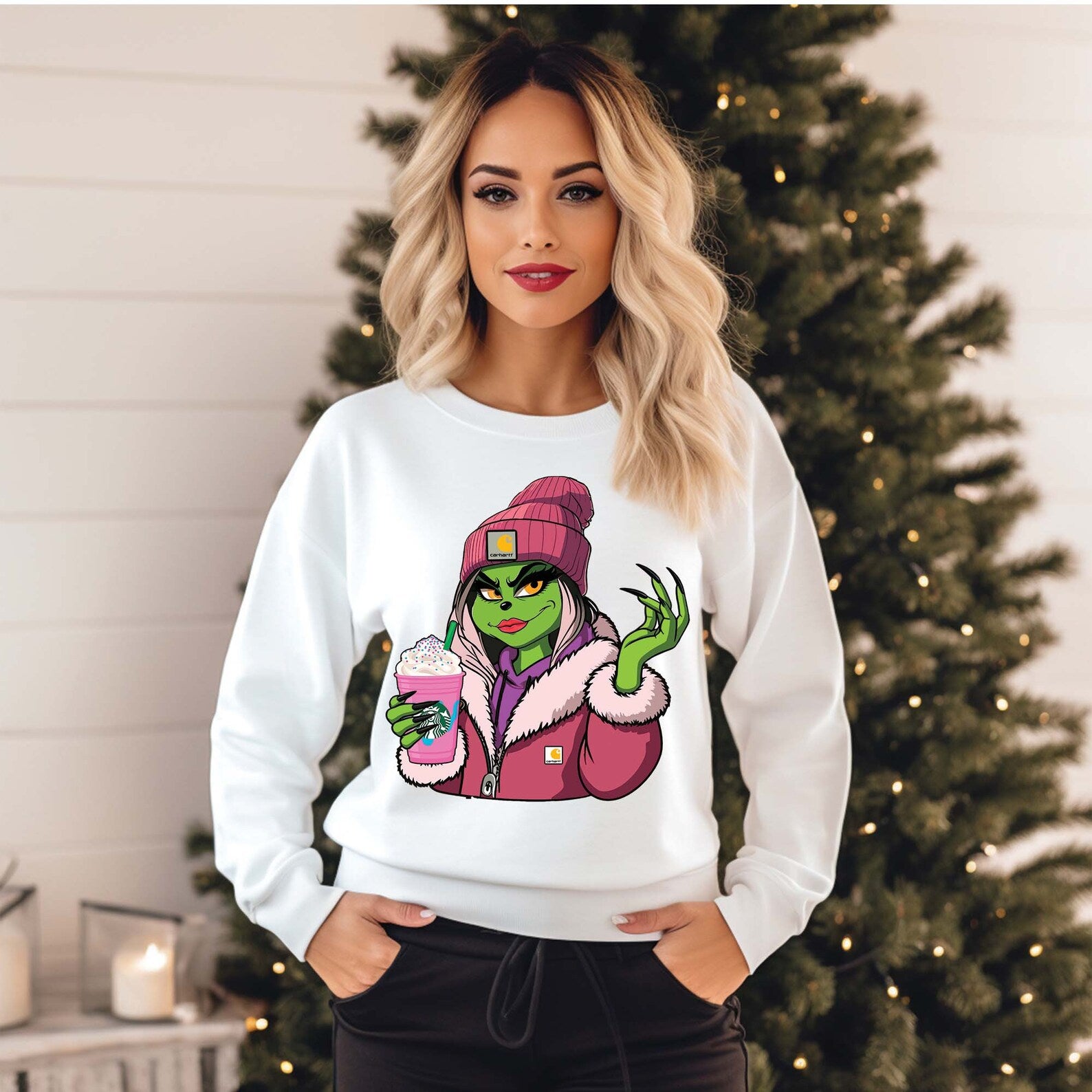 Bluza Lady Grinch Pink