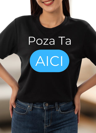 Tricou Negru Personalizat Dama