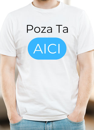 Tricou Alb Personalizat Barbat