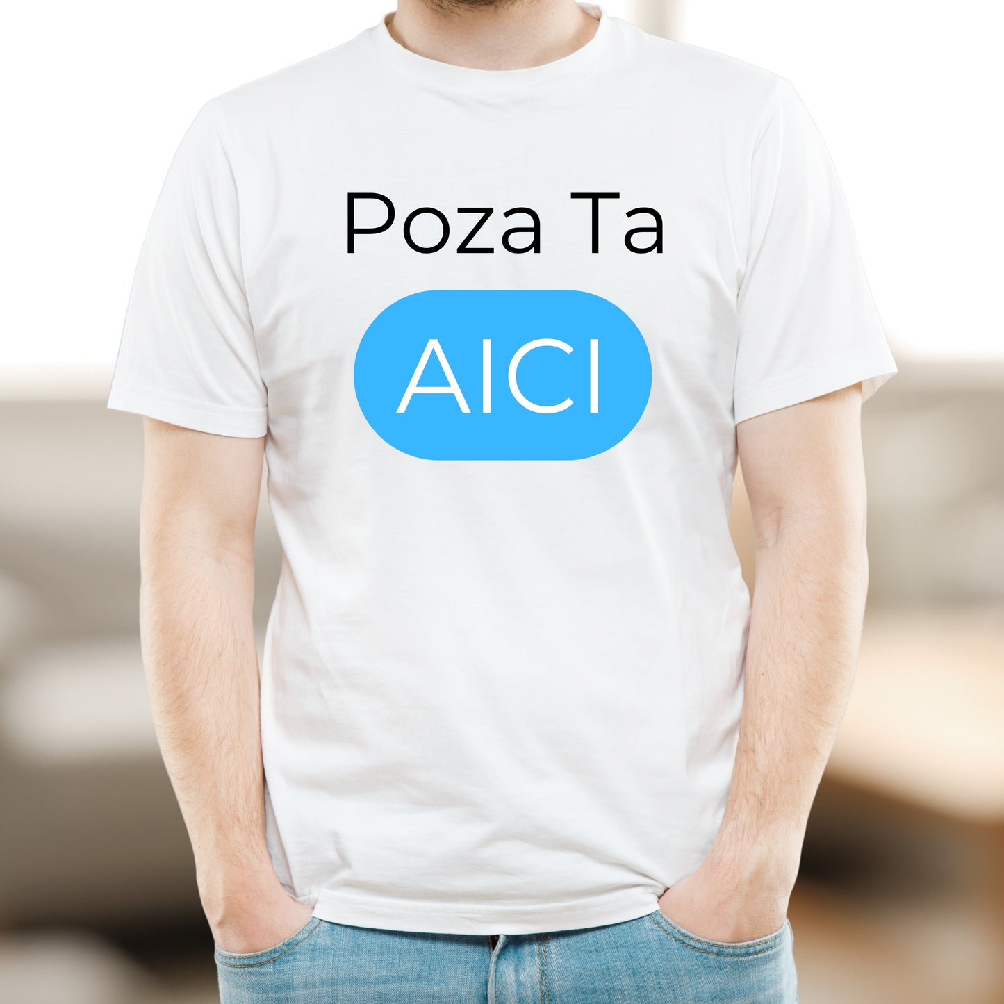 Tricou Alb Personalizat Barbat