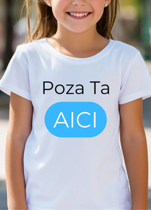 Tricou Alb Personalizat Copii