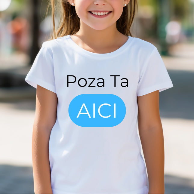 Tricou Alb Personalizat Copii